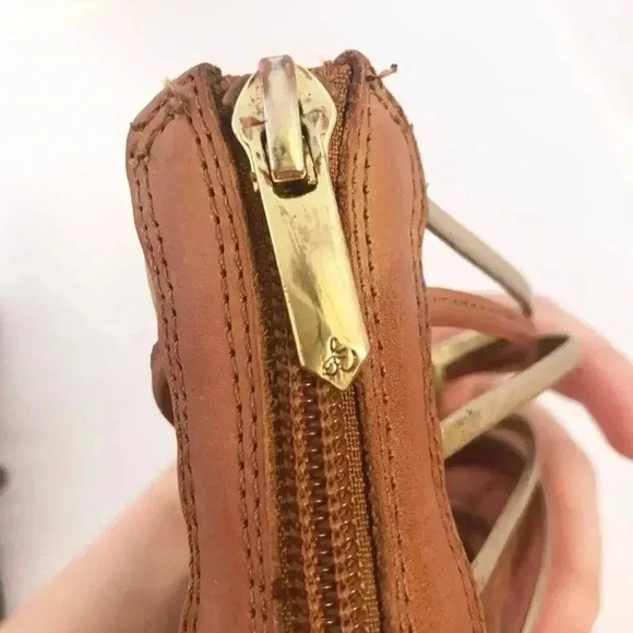 Sam Edelman Kamille Gladiator Strappy Sandals Brown and Gold Women's Size 6.5 - Picture 12 of 14